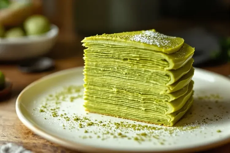 抹茶千层蛋糕-老狼影院美食日常