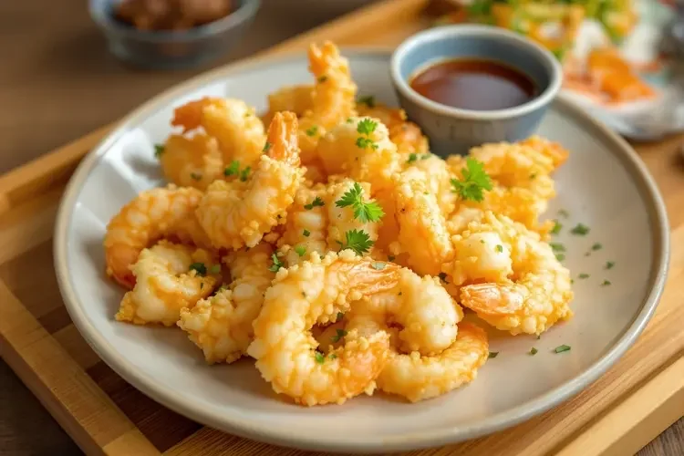 酥脆的天妇罗炸虾-老狼影院美食日常